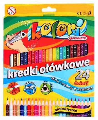 Penmate Triangular Colored Pencils, 24 Colors