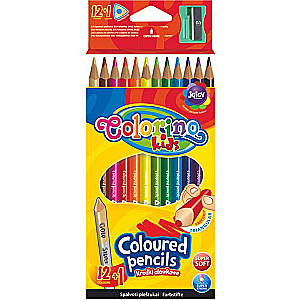 Kolorowe ołówki Colorino Kids, 12+1 kolorów