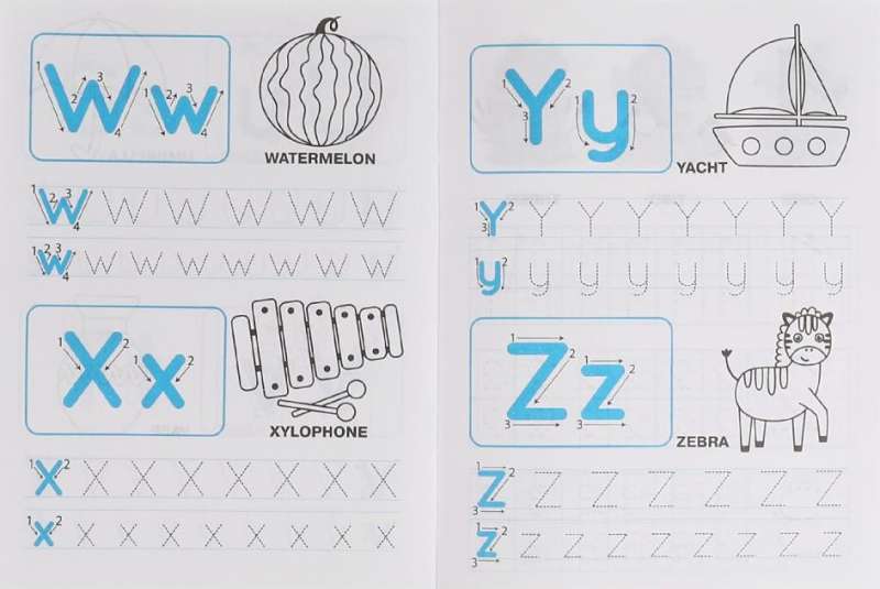 Writing Printed Letters and Numbers. English Language
