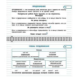 Visi matemātikas un krievu valodas noteikumi. 2. klase