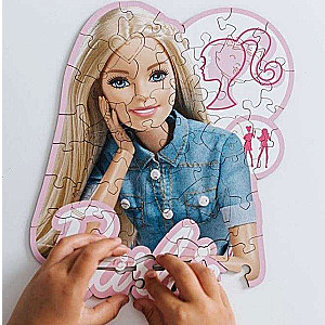 Puzzle 50 Wood Craft Junior Trefl: Piękna Barbie