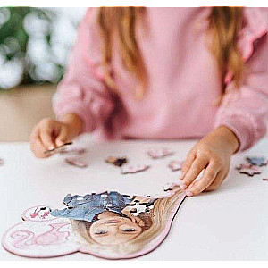 Puzzle 50 Wood Craft Junior Trefl: Piękna Barbie