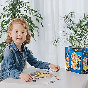 Puzzle 50 Wood Craft Junior Trefl: Wesoły Patrol Piesków