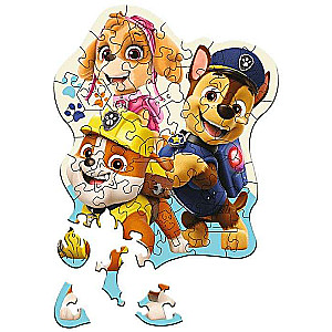 Puzzle 50 Wood Craft Junior Trefl: Wesoły Patrol Piesków