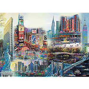 Puzzle 1000 Trefl: Nowy Jork - Kolaż