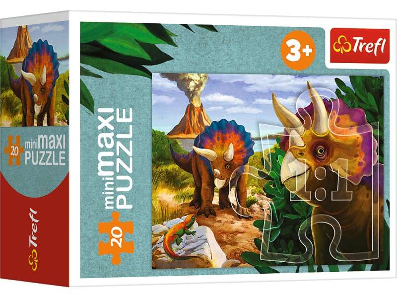 Mini-Maxi Puzzle Trefl: Explore the world of dinosaurs