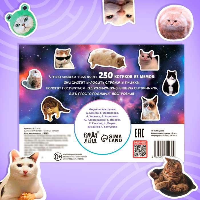 Album 250 naklejek Memne koty