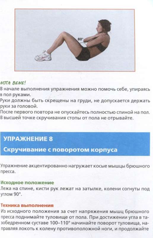 Flacher Bauch, schlanke Taille. Effektive Übungen für eine schöne Figur — Foto 3