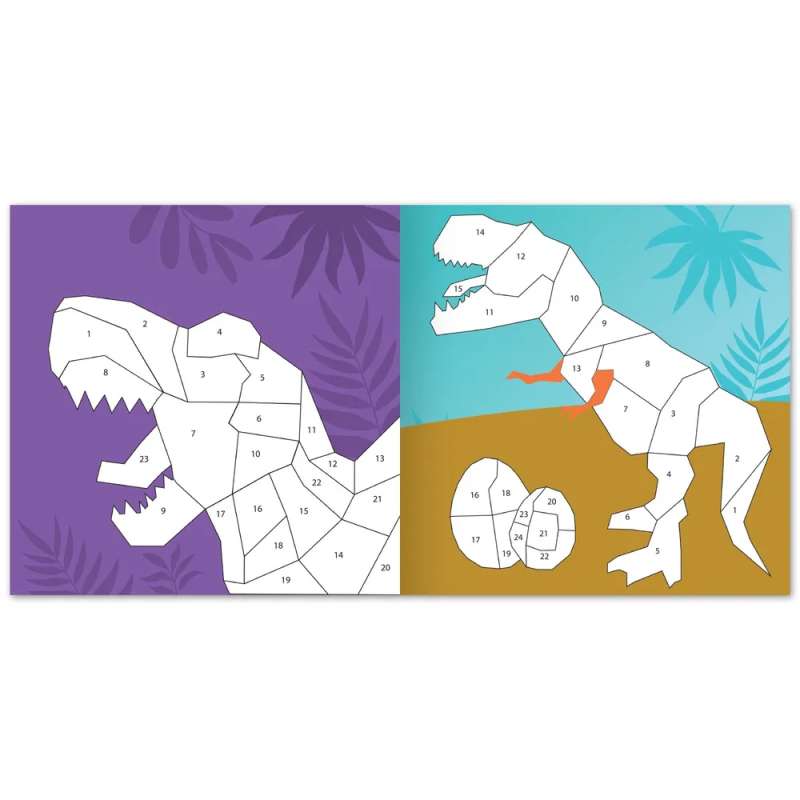 Creative Book Draw with Stickers. Dinosaur