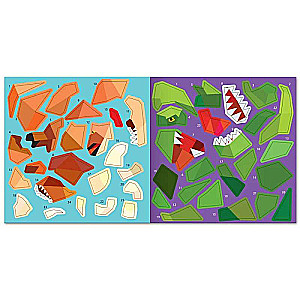 Creative Book Draw with Stickers. Dinosaur