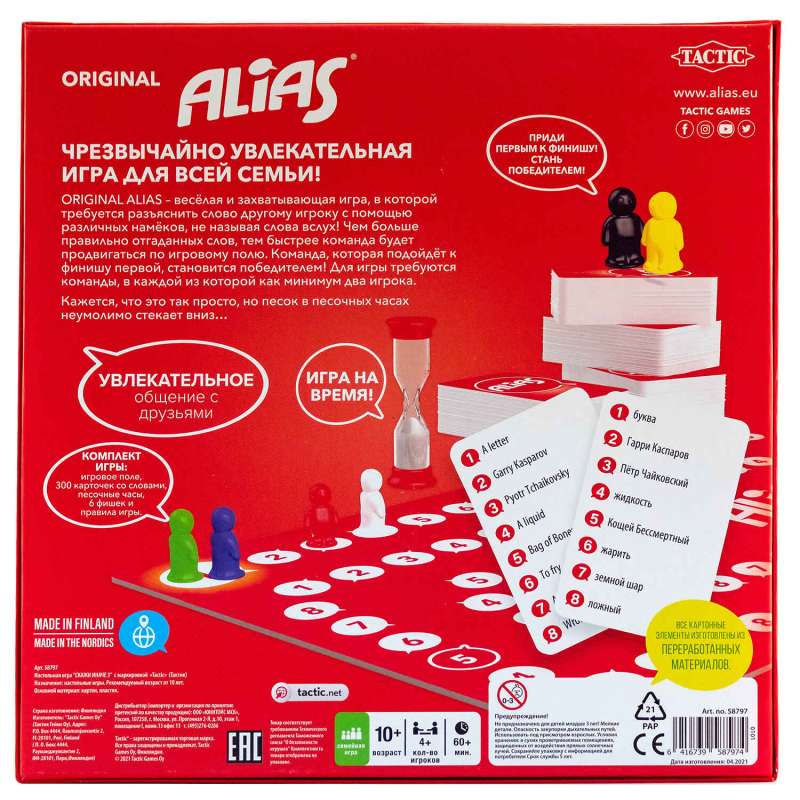 Настольная игра - Алиас (Alias). Скажи иначе