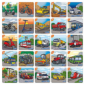 Memo - Land Transport, 50 Cards