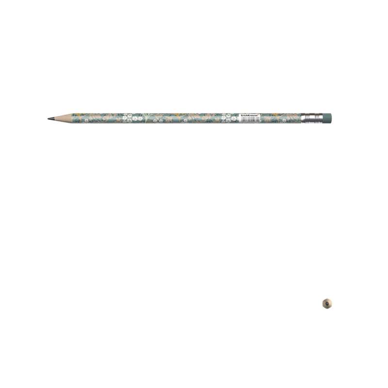 Dreieckiger Graphitstift mit Radiergummi ErichKrause Natural Life, HB
