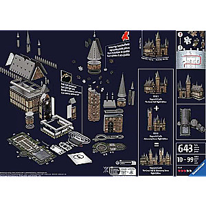 3D пазл - Harry Potter Hogward Castle Night