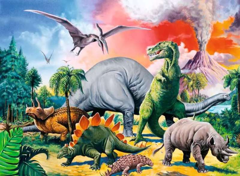 Puzzle 100 - Dinosuarų pasaulis