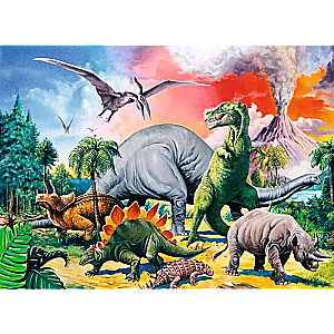 Puzzle 100 - Dinosuarų pasaulis