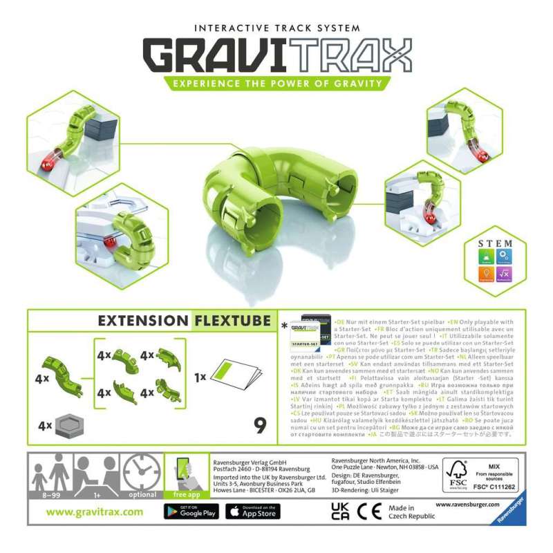 Papildomas komplektas konstruktoriui - GraviTrax FlexTube