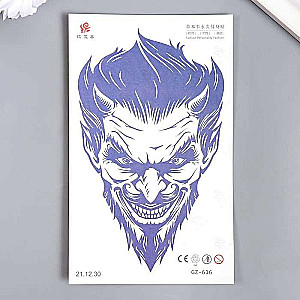 Blue Body Tattoo - Devil 18x11 cm