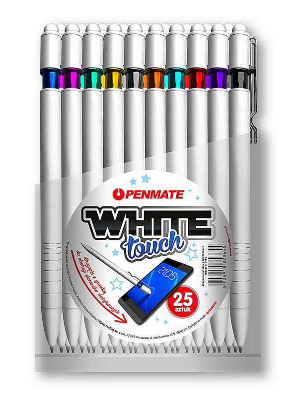 Šķidrās tintes pildspalva ar stilu PENMATE White touch