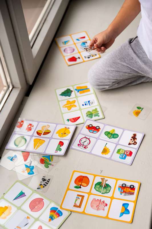 Развивающая игра FarFarLand LOTO с прозрачными картами Половинки