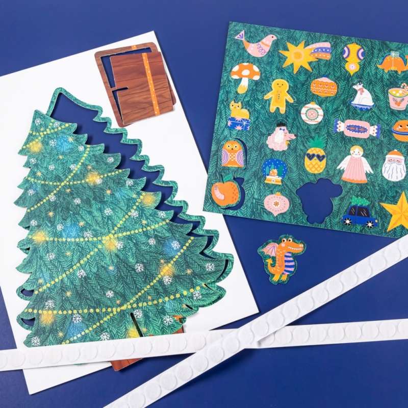 Decorating the Christmas Tree. New Year's Game for Toddlers