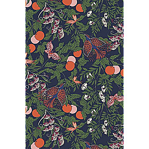 Ежедневник William Morris Inspiration розовые и серые листь
