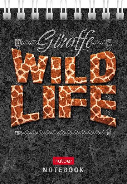Bloknots 60l A7f šūnveida - Wild Life