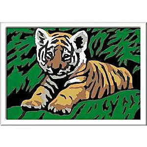 Paint by numbers 12x8.5cm - Tiger