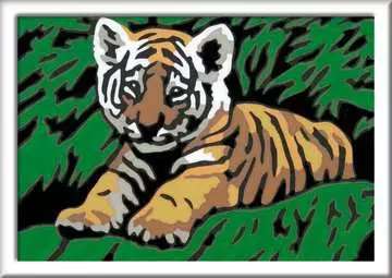 Paint by numbers 12x8.5cm - Tiger