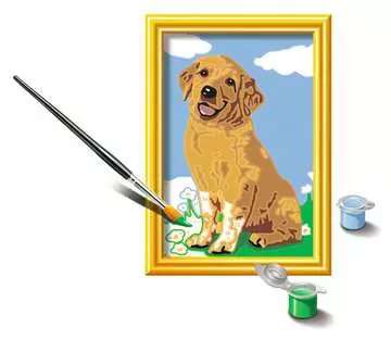 Paint by Numbers 12x8.5 cm - Golden Retriever