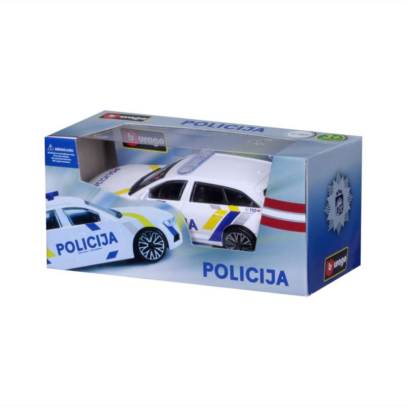 Automobilis BBURAGO 1:43 Audi A6 avant Policija Latvija, 18-30415LV
