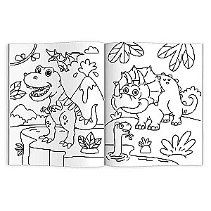 Krāsojamā grāmata bērniem. Mīļākās krāsojamās grāmatas. DINOZAURI