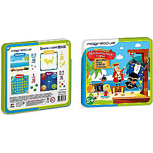 Magnētiskās galda spēles 4in1 pakāršana, ludo, solitārs, tangrams