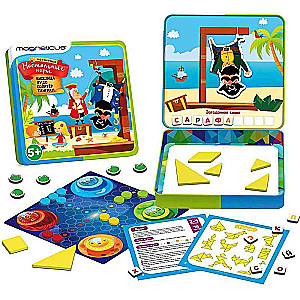 Magnētiskās galda spēles 4in1 pakāršana, ludo, solitārs, tangrams