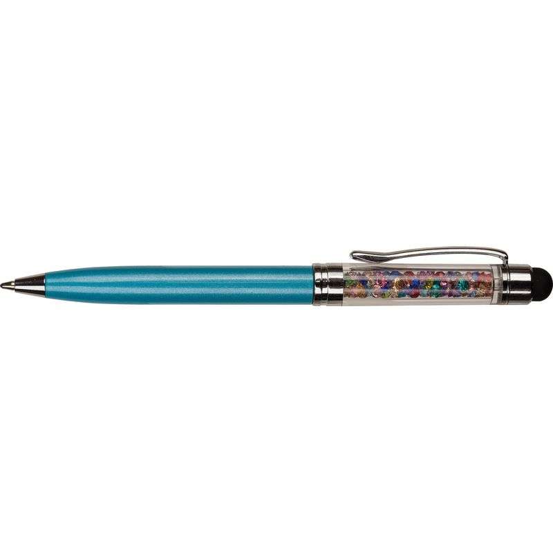Mėlyna CRYSTAL TOUCH PEN rutulinė rašiklis, 1.0mm