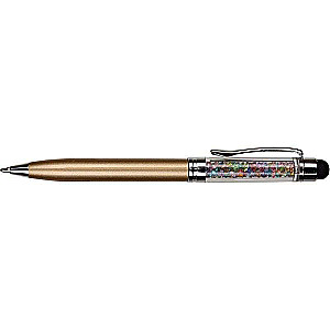 Mėlyna CRYSTAL TOUCH PEN rutulinė rašiklis, 1.0mm