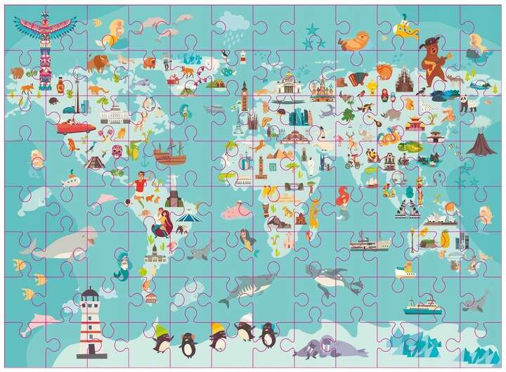 Пазл - Word Puzzle, 96 элементов, 35x48 см