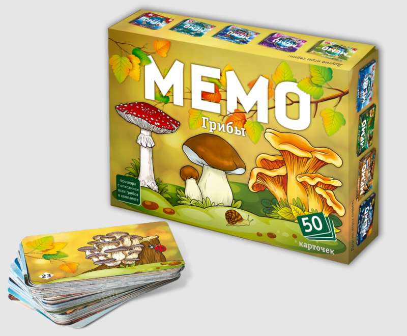 Tischspiel - Memo. Pilze. 50 Karten