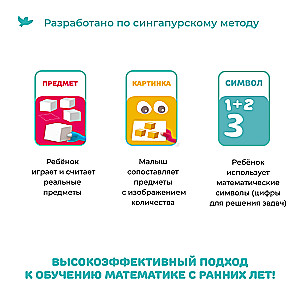 Learning Numbers. Workbook with Stickers. Mathematics for Children Aged 3-5