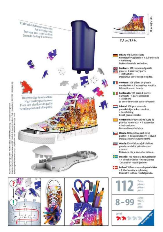 3D puzzle - Pieštuko laikiklis Keda Skyline NY 108
