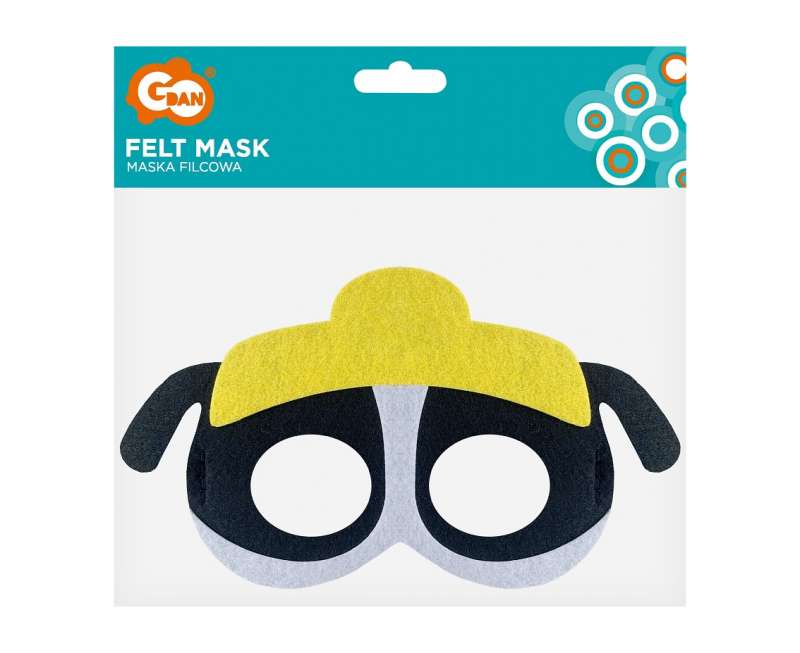Felt mask Dog Brigade - Construction Chief, size 18 x 11 cm