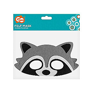 Filca maska - Raccoon, izmērs 18 x 9,5 cm