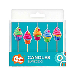 Cupcakes Candle Set, 5 pcs