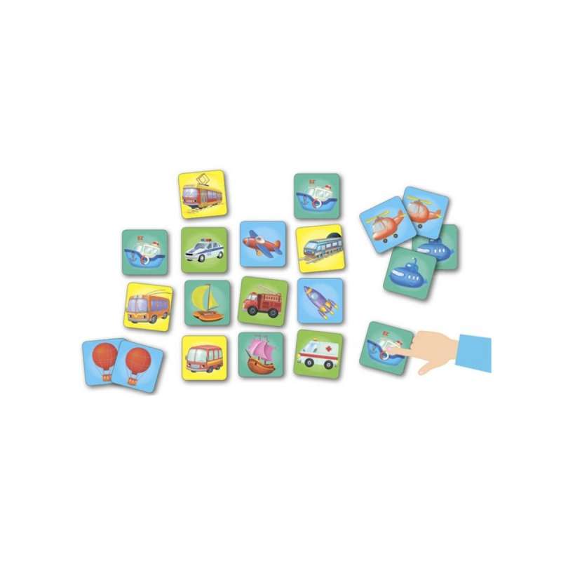 Educational Game Memo Lotto. Transport. 2 in 1