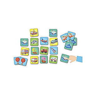 Educational Game Memo Lotto. Transport. 2 in 1