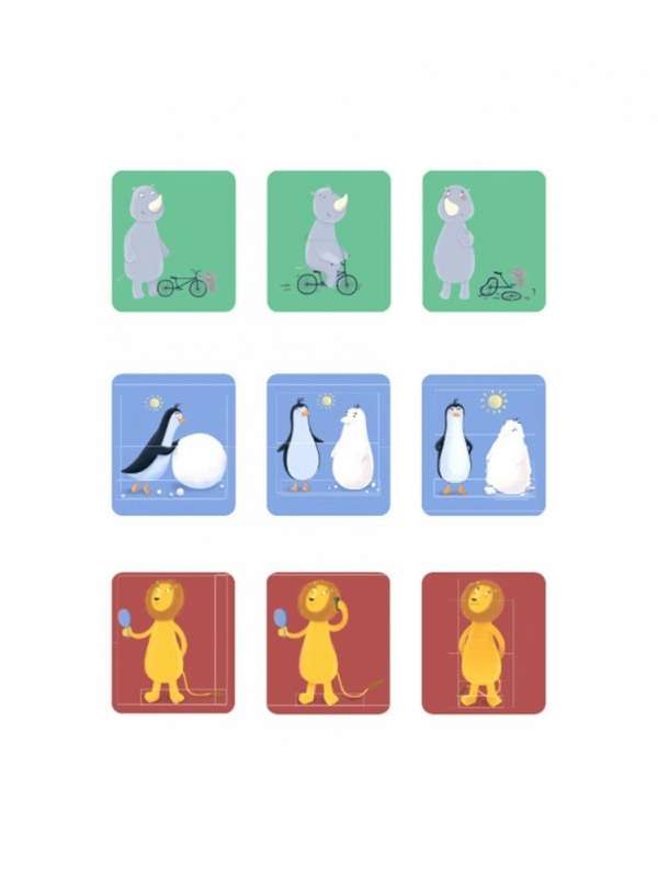 Board game Puzzle Trio. Living Emotions 30 Cards