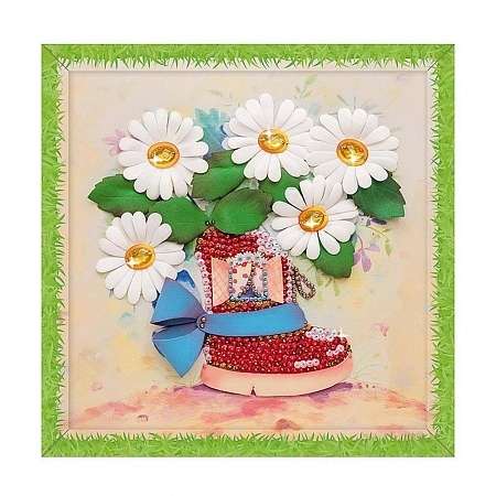 Creative set mosaic from sequins Field daisies 30 x 30 cm