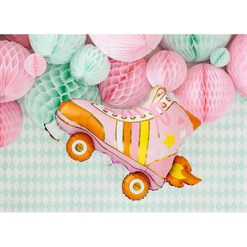 Folijas balons Rullīšu slidas, 74x51cm, rozā
