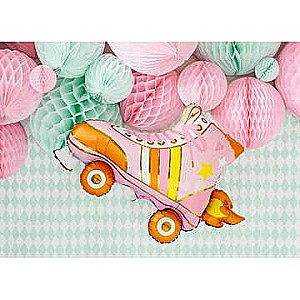 Folijas balons Rullīšu slidas, 74x51cm, rozā