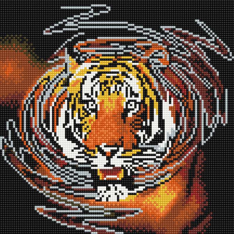 Diamond Mosaic - Mighty Tiger, 30x30cm